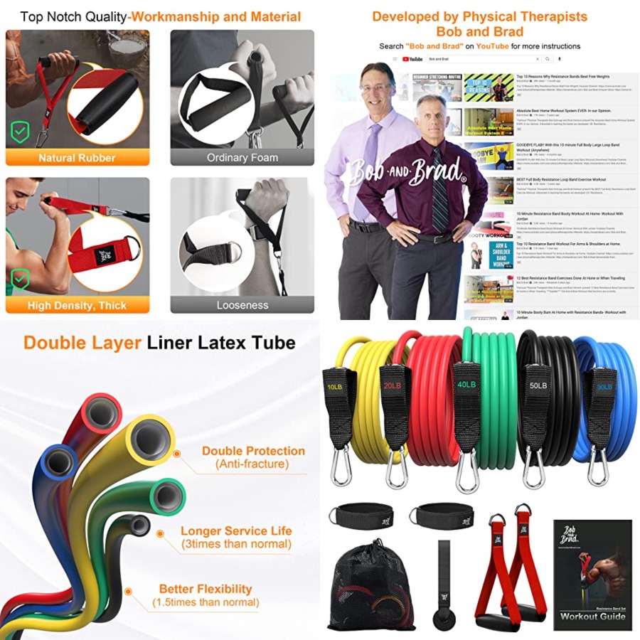 Resistance Band Heavy - Resistance Bands Set, Stackable Up to