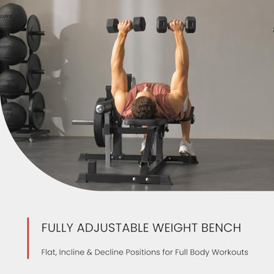 Adjustable Weight Bench with L - Home Gym Hip Thrust Machine recension och pris