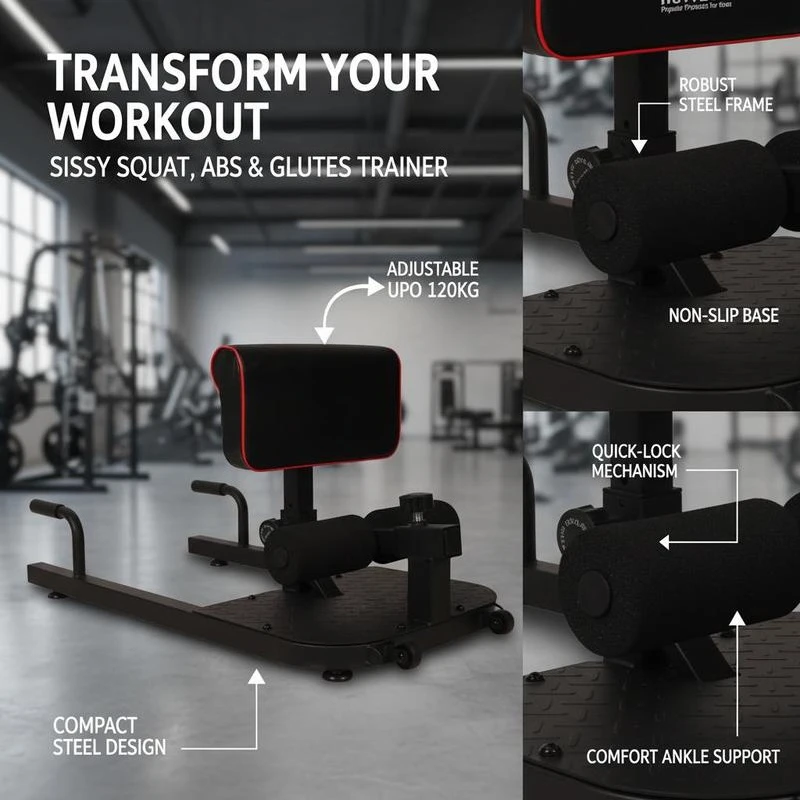 Squat Machine with Push Up Sta - Home Gym Hip Thrust Machine recension och pris
