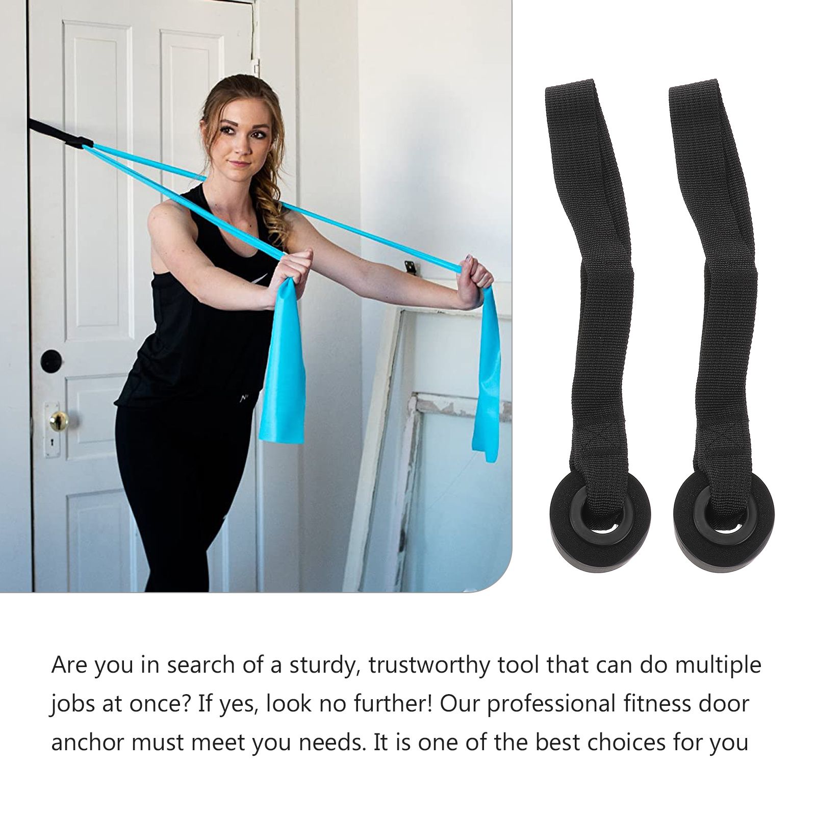 2 Pcs Heavy Duty PVC Door Anch - Resistance Band Heavy recension och pris