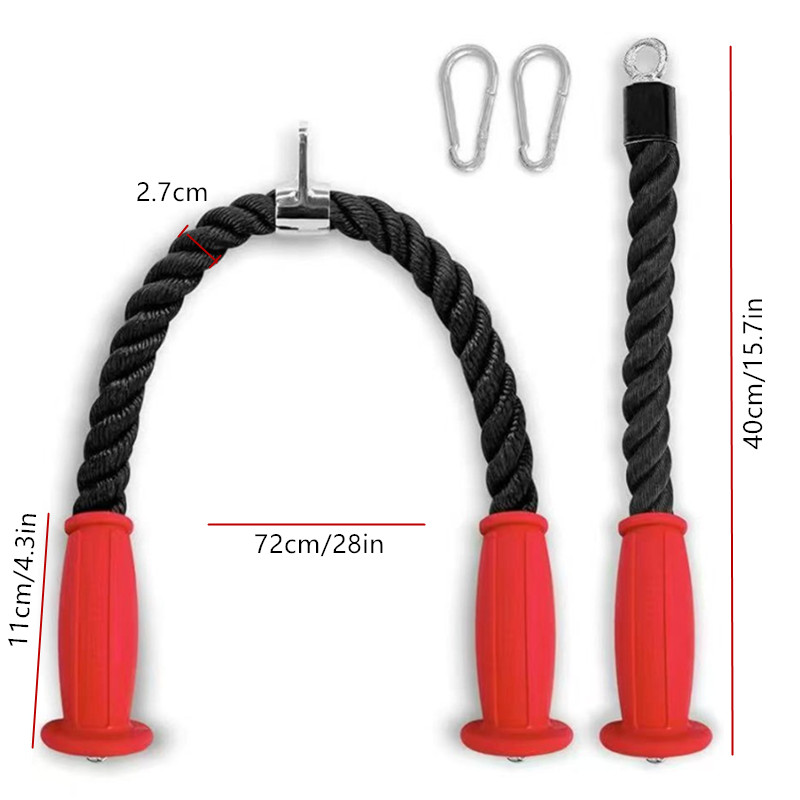Ergonomic Tricep Ropes Non-Sli - Home Gym Cable Machine recension och pris
