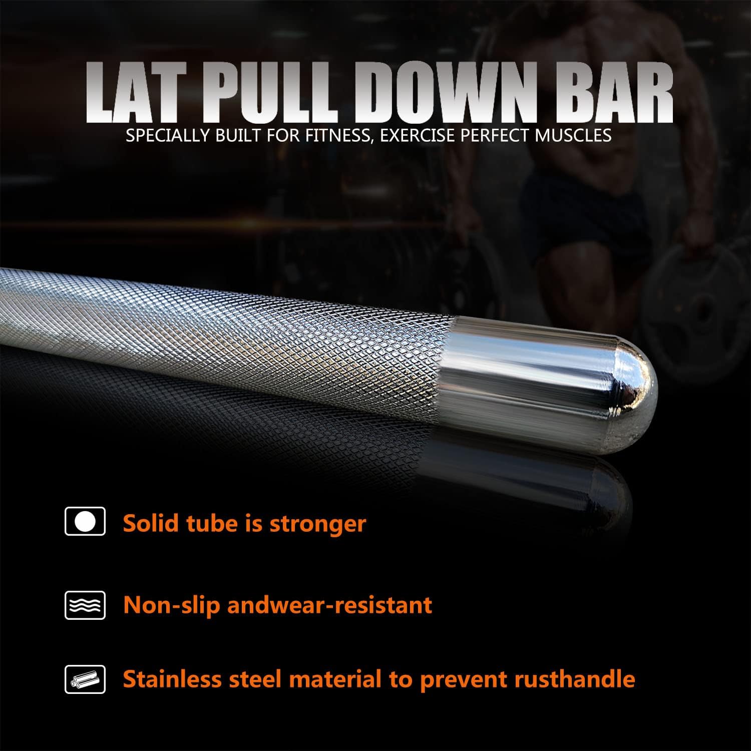Wide Grip Lat Pulldown Bar for - Home Gym Cable Machine recension och pris