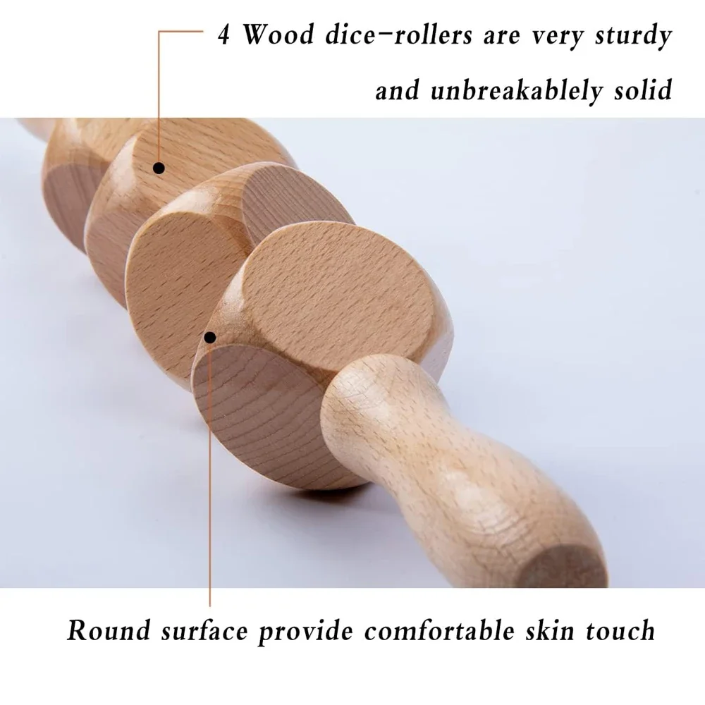 Wooden Massage Roller, Multi-F - Home Gym Manual recension och pris